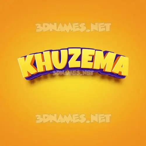 khuzema in Orange Toon style - 3D name wallpaper