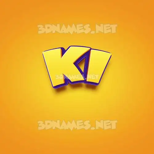 ki in Orange Toon style - 3D name wallpaper ki in Orange Toon style - 3D name wallpaper