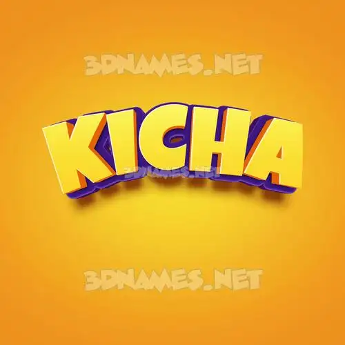 kicha in Orange Toon style - 3D name wallpaper kicha in Orange Toon style - 3D name wallpaper