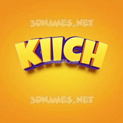 kiich in Orange Toon style - 3D name wallpaper kiich in Orange Toon style - 3D name wallpaper