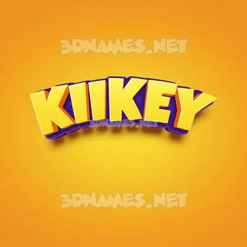 kiikey in Orange Toon style - 3D name wallpaper kiikey in Orange Toon style - 3D name wallpaper