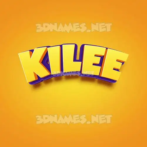 kilee in Orange Toon style - 3D name wallpaper