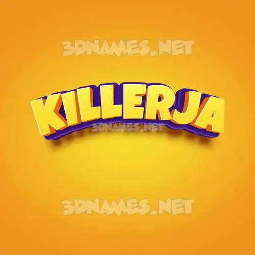 killerja in Orange Toon style - 3D name wallpaper killerja in Orange Toon style - 3D name wallpaper