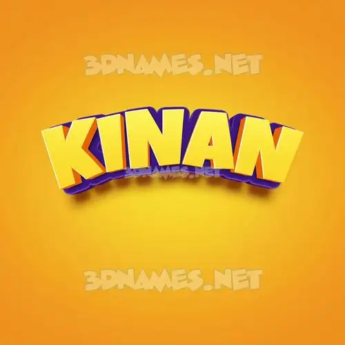 kinan in Orange Toon style - 3D name wallpaper