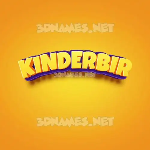 kinderbir in Orange Toon style - 3D name wallpaper kinderbir in Orange Toon style - 3D name wallpaper
