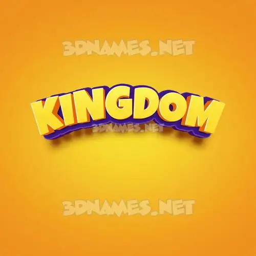 kingdom in Orange Toon style - 3D name wallpaper kingdom in Orange Toon style - 3D name wallpaper
