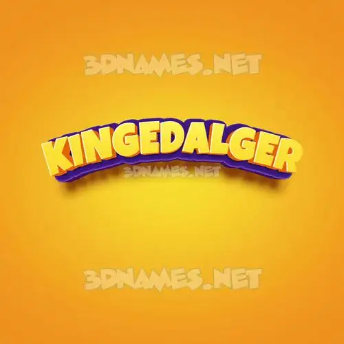 kingedalger in Orange Toon style - 3D name wallpaper kingedalger in Orange Toon style - 3D name wallpaper