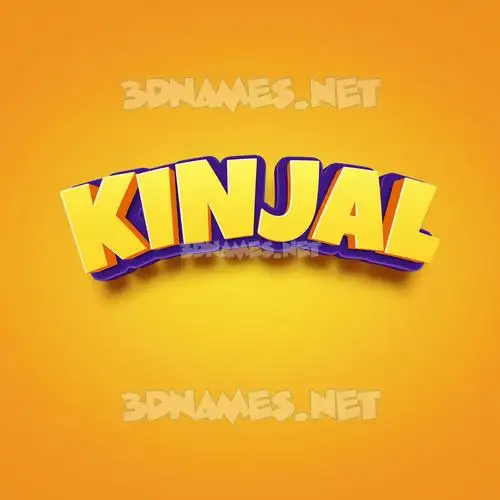 kinjal in Orange Toon style - 3D name wallpaper kinjal in Orange Toon style - 3D name wallpaper