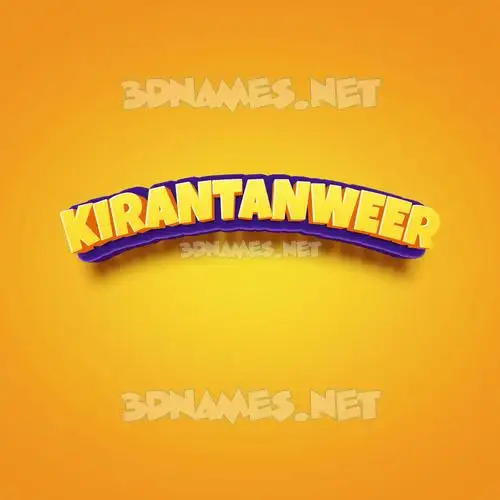 kirantanweer in Orange Toon style - 3D name wallpaper kirantanweer in Orange Toon style - 3D name wallpaper