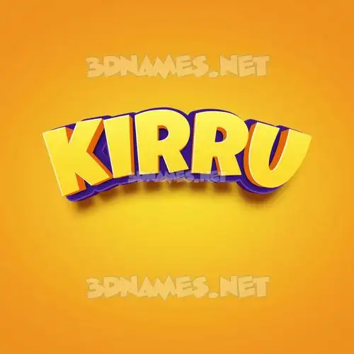 kirru in Orange Toon style - 3D name wallpaper kirru in Orange Toon style - 3D name wallpaper