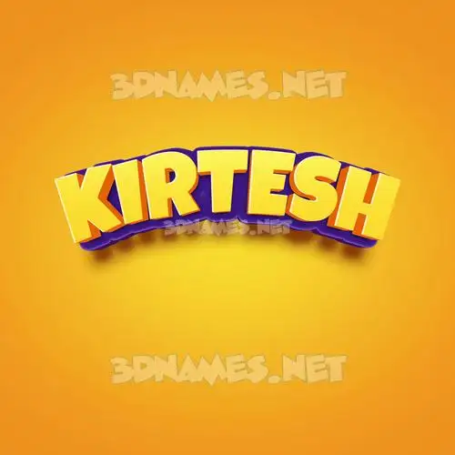 kirtesh in Orange Toon style - 3D name wallpaper kirtesh in Orange Toon style - 3D name wallpaper