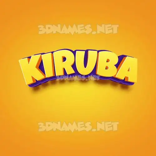 kiruba in Orange Toon style - 3D name wallpaper kiruba in Orange Toon style - 3D name wallpaper