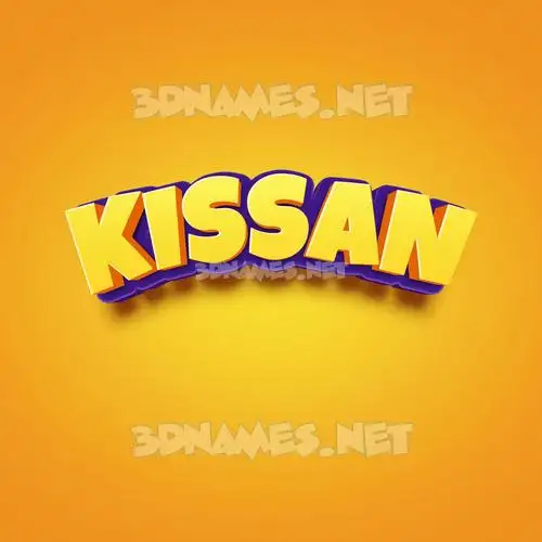 kissan in Orange Toon style - 3D name wallpaper kissan in Orange Toon style - 3D name wallpaper