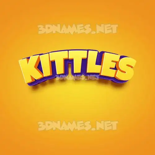 kittles in Orange Toon style - 3D name wallpaper