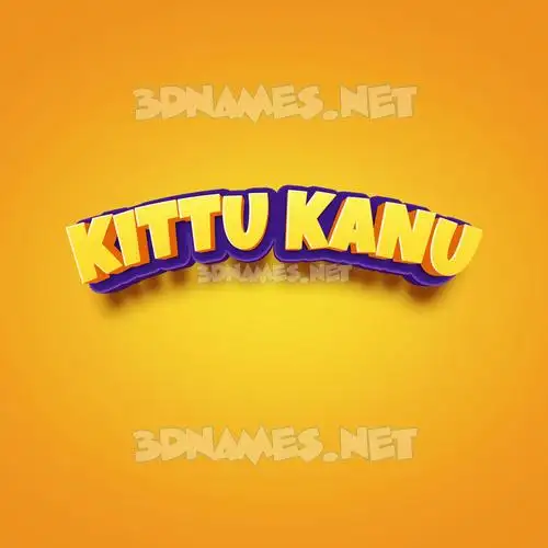 kittu kanu in Orange Toon style - 3D name wallpaper kittu kanu in Orange Toon style - 3D name wallpaper