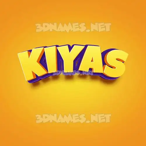 kiyas in Orange Toon style - 3D name wallpaper