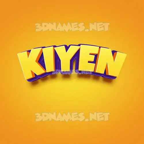 kiyen in Orange Toon style - 3D name wallpaper kiyen in Orange Toon style - 3D name wallpaper