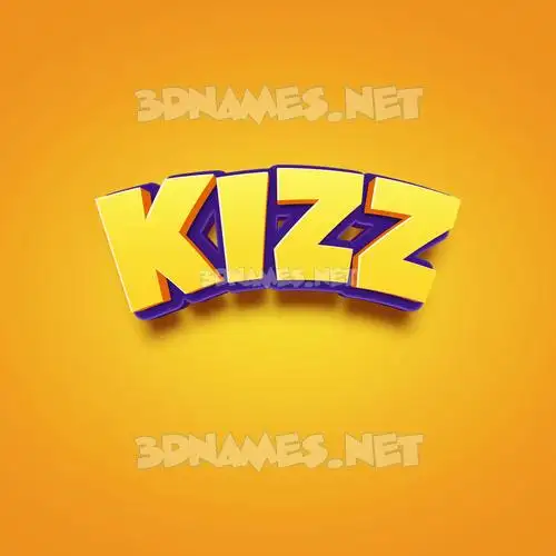 kizz in Orange Toon style - 3D name wallpaper kizz in Orange Toon style - 3D name wallpaper