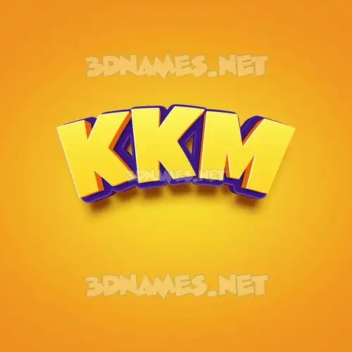 kkm in Orange Toon style - 3D name wallpaper kkm in Orange Toon style - 3D name wallpaper