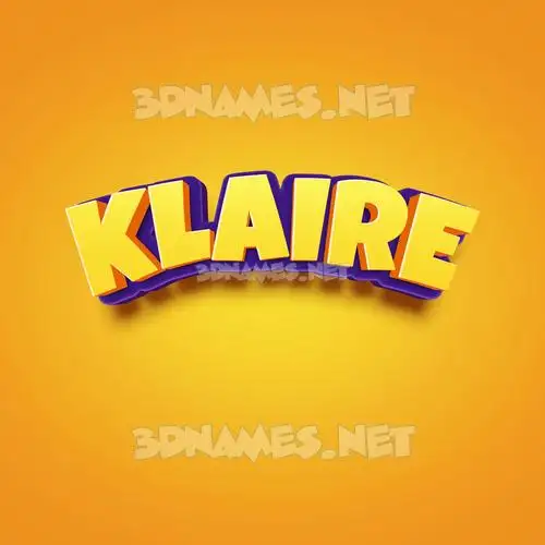 klaire in Orange Toon style - 3D name wallpaper klaire in Orange Toon style - 3D name wallpaper