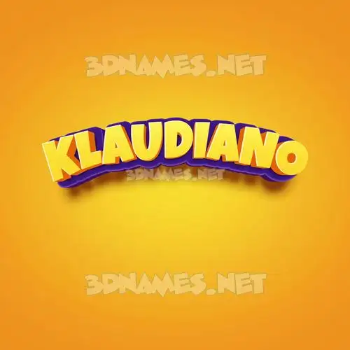 klaudiano in Orange Toon style - 3D name wallpaper klaudiano in Orange Toon style - 3D name wallpaper