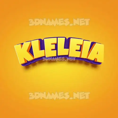 kleleia in Orange Toon style - 3D name wallpaper kleleia in Orange Toon style - 3D name wallpaper