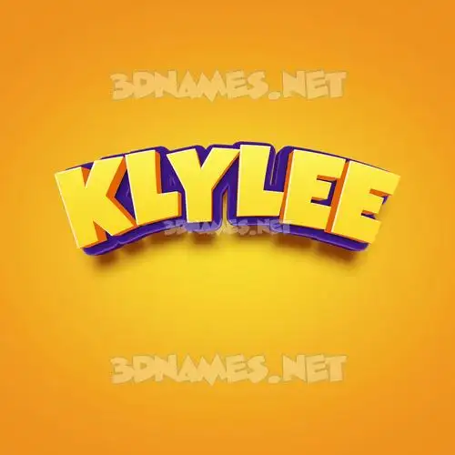 klylee in Orange Toon style - 3D name wallpaper