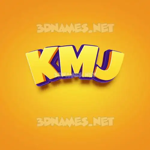kmj in Orange Toon style - 3D name wallpaper kmj in Orange Toon style - 3D name wallpaper
