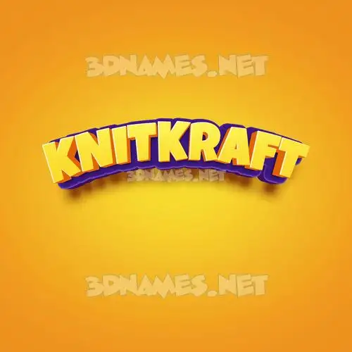 knitkraft in Orange Toon style - 3D name wallpaper knitkraft in Orange Toon style - 3D name wallpaper