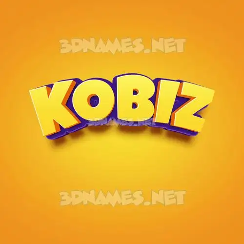 kobiz in Orange Toon style - 3D name wallpaper kobiz in Orange Toon style - 3D name wallpaper