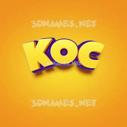 koc in Orange Toon style - 3D name wallpaper koc in Orange Toon style - 3D name wallpaper