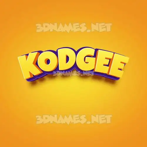 kodgee in Orange Toon style - 3D name wallpaper kodgee in Orange Toon style - 3D name wallpaper