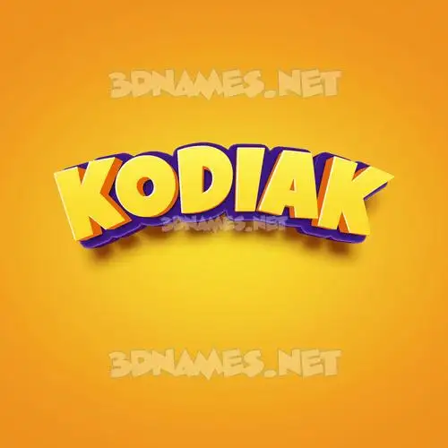 kodiak in Orange Toon style - 3D name wallpaper kodiak in Orange Toon style - 3D name wallpaper