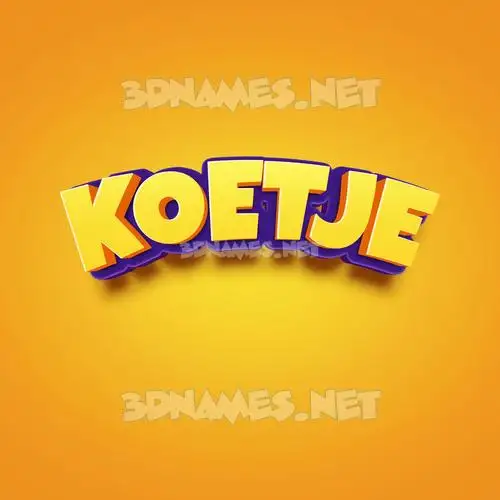 koetje in Orange Toon style - 3D name wallpaper koetje in Orange Toon style - 3D name wallpaper