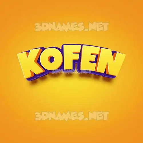 kofen in Orange Toon style - 3D name wallpaper kofen in Orange Toon style - 3D name wallpaper