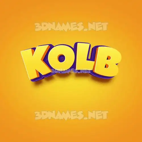 kolb in Orange Toon style - 3D name wallpaper kolb in Orange Toon style - 3D name wallpaper
