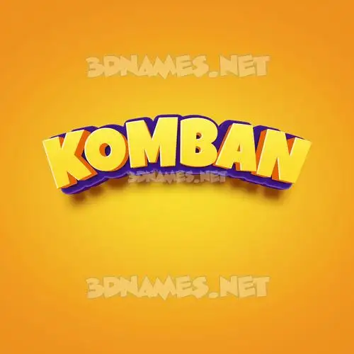 komban in Orange Toon style - 3D name wallpaper komban in Orange Toon style - 3D name wallpaper