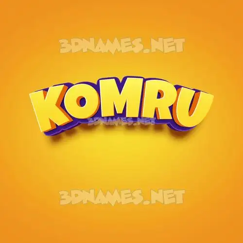 komru in Orange Toon style - 3D name wallpaper komru in Orange Toon style - 3D name wallpaper