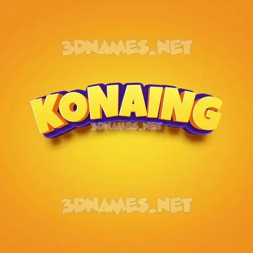 konaing in Orange Toon style - 3D name wallpaper konaing in Orange Toon style - 3D name wallpaper