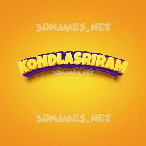 kondlasriram in Orange Toon style - 3D name wallpaper kondlasriram in Orange Toon style - 3D name wallpaper