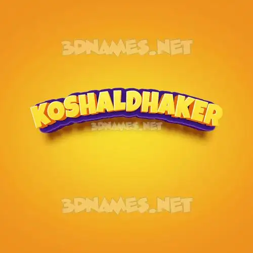 koshaldhaker in Orange Toon style - 3D name wallpaper koshaldhaker in Orange Toon style - 3D name wallpaper