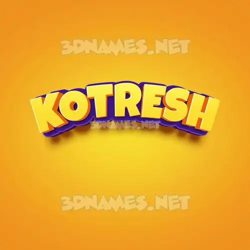 kotresh in Orange Toon style - 3D name wallpaper