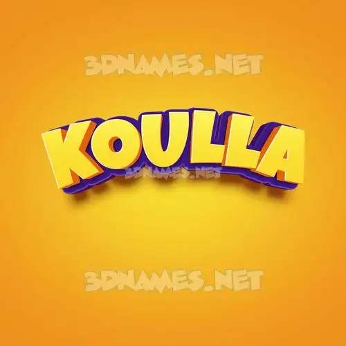 koulla in Orange Toon style - 3D name wallpaper koulla in Orange Toon style - 3D name wallpaper