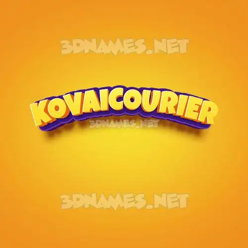 kovaicourier in Orange Toon style - 3D name wallpaper kovaicourier in Orange Toon style - 3D name wallpaper