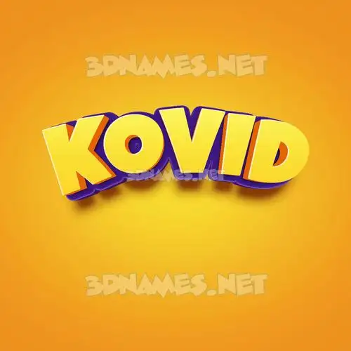 kovid in Orange Toon style - 3D name wallpaper kovid in Orange Toon style - 3D name wallpaper