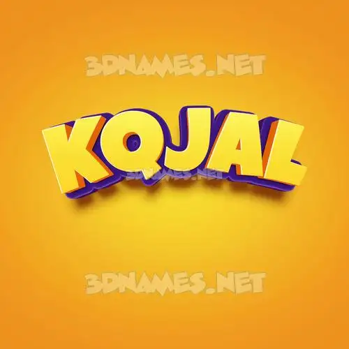 kqjal in Orange Toon style - 3D name wallpaper kqjal in Orange Toon style - 3D name wallpaper