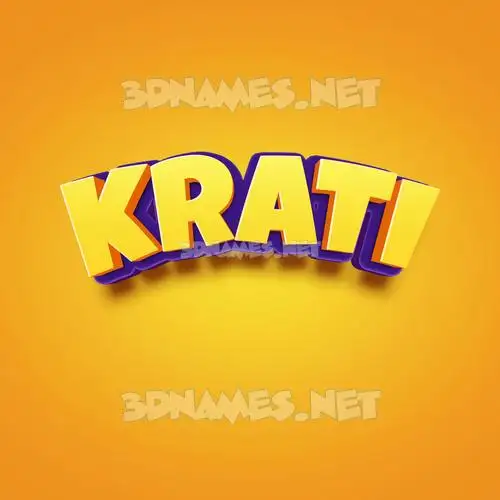 krati in Orange Toon style - 3D name wallpaper krati in Orange Toon style - 3D name wallpaper