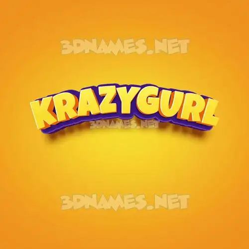 krazygurl in Orange Toon style - 3D name wallpaper krazygurl in Orange Toon style - 3D name wallpaper