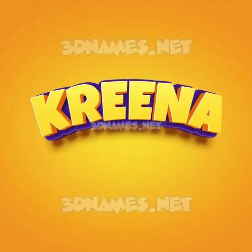 kreena in Orange Toon style - 3D name wallpaper kreena in Orange Toon style - 3D name wallpaper