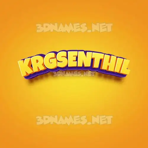 krgsenthil in Orange Toon style - 3D name wallpaper krgsenthil in Orange Toon style - 3D name wallpaper